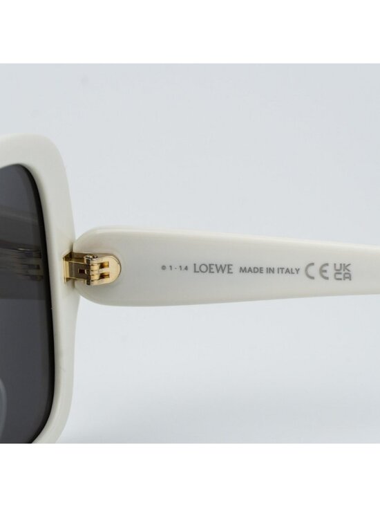 Loewe Women Sunglasses Ivory Smoke Square LW40134U 25A NEW AUTHENTIC